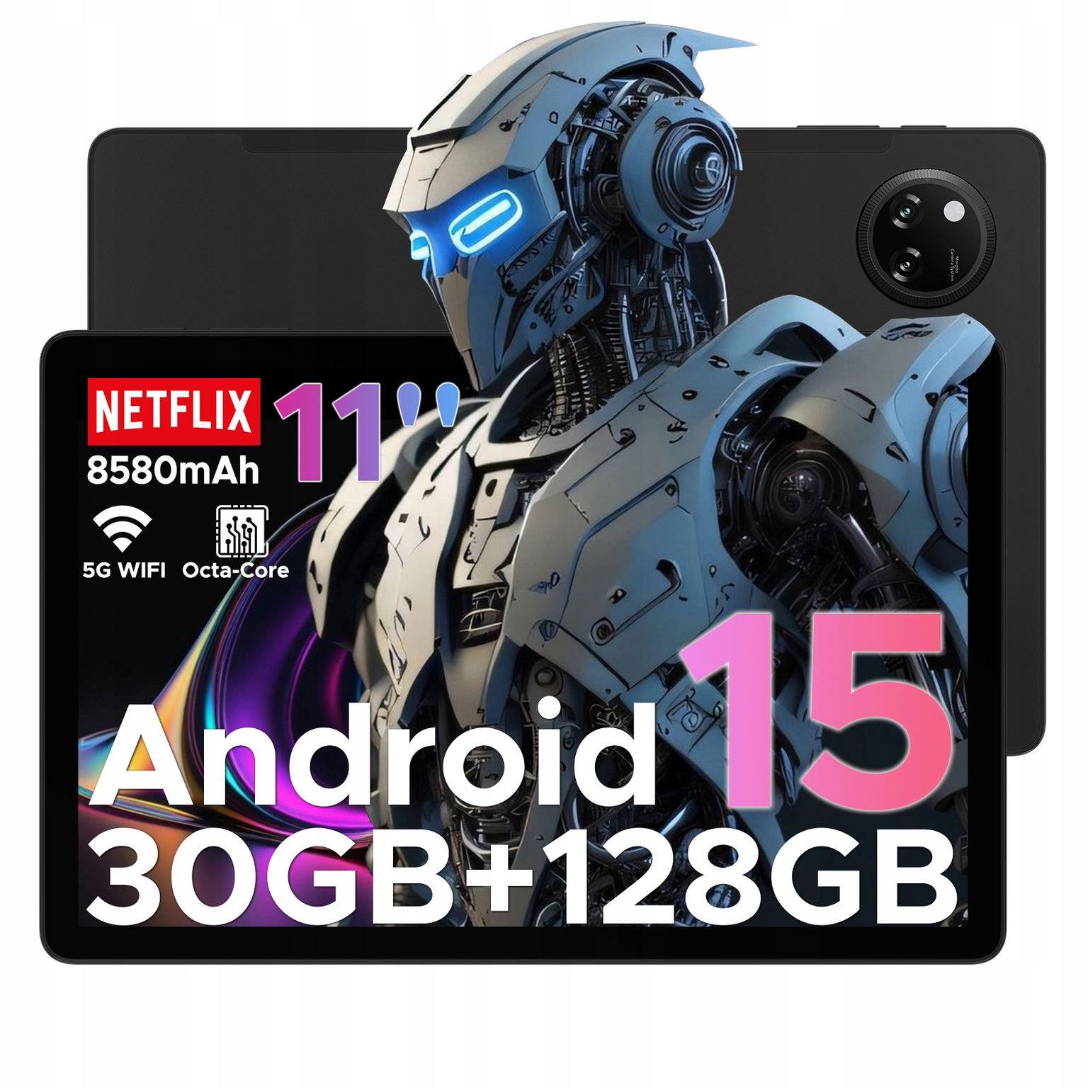 Doogee TabA9Pro+ Android15 11"+90Hz 30GB/128GB 8580mAh OTG/3,5mm/12nm/FACE