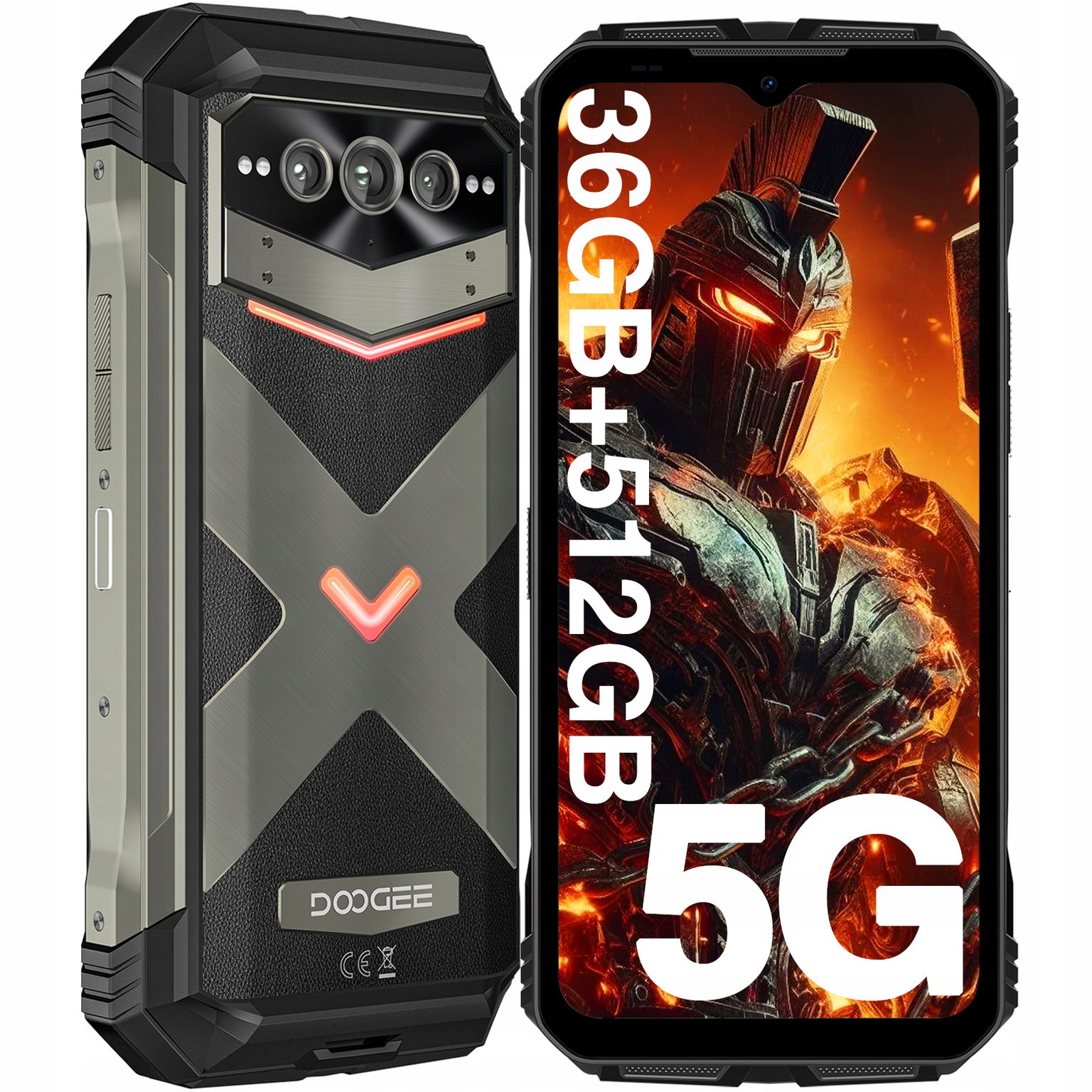 DooGee Vmaxplus Smartfón 36/512GB 6,6" 22000mAh Android 14 120HZ 5GSIM IP68