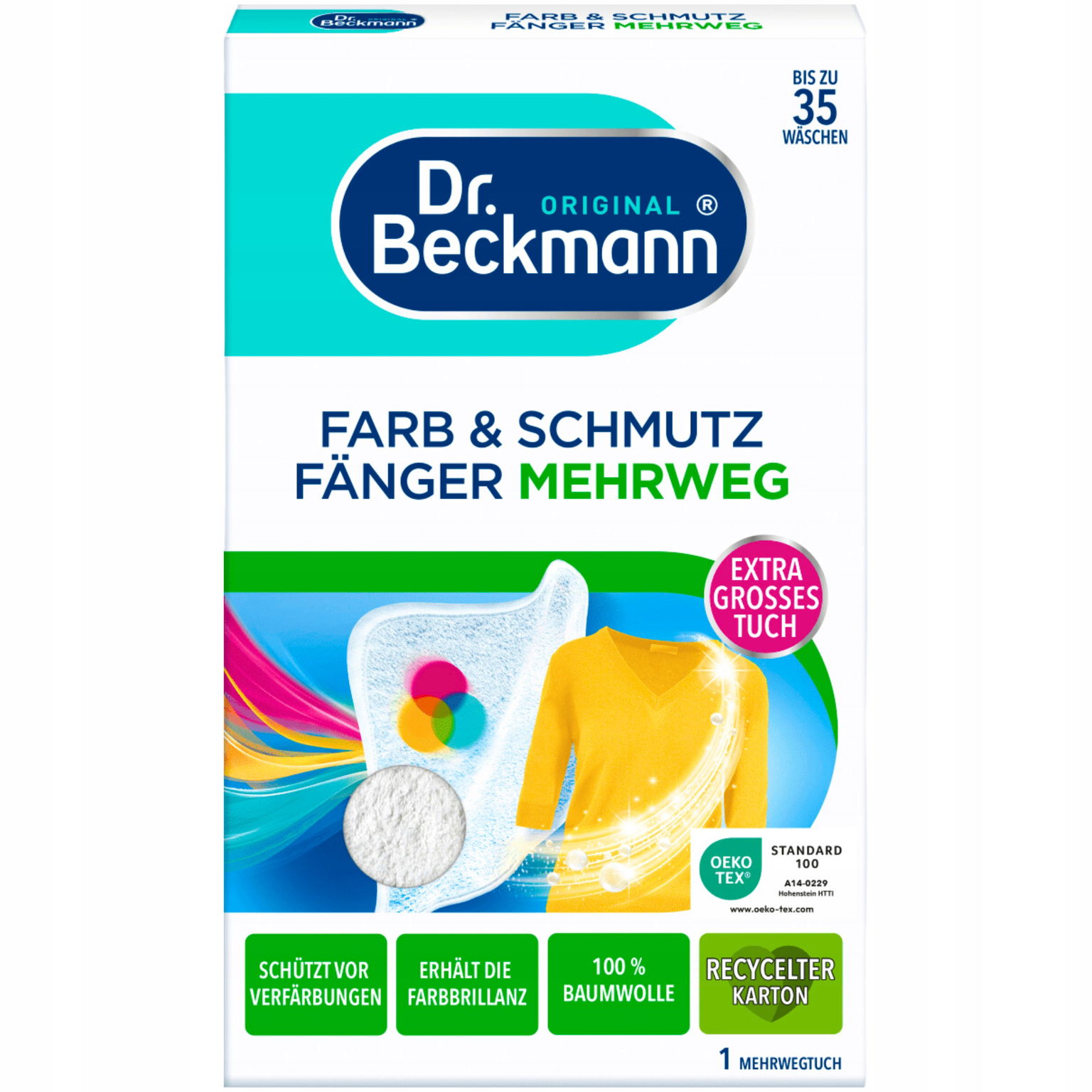 Dr Beckmann Zachytávacia utierka na viacnásobné použitie 35 praní 1 ks
