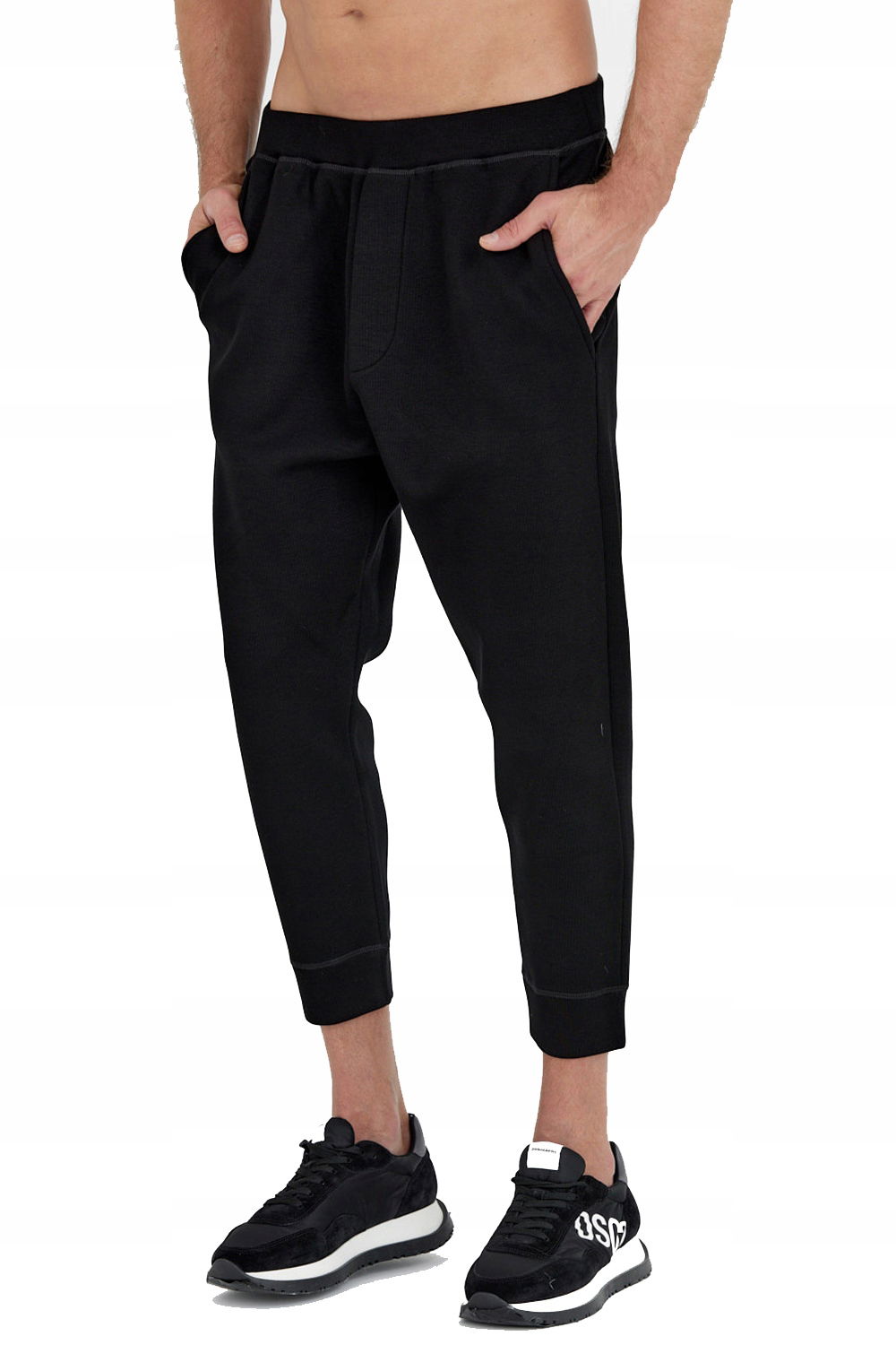 DSQUARED2 Čierne nohavice Ibra Relax Fit Joggers S
