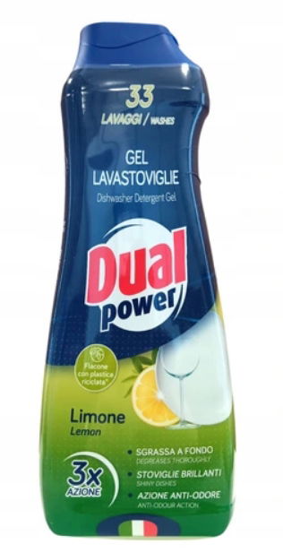 Dual Power Limone Koncentrovaný gél na umývanie riadu v umývačke riadu 660 ml