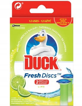 Duck Fresh Discs Lime Duo Gélové Krúžky Zásoba 12