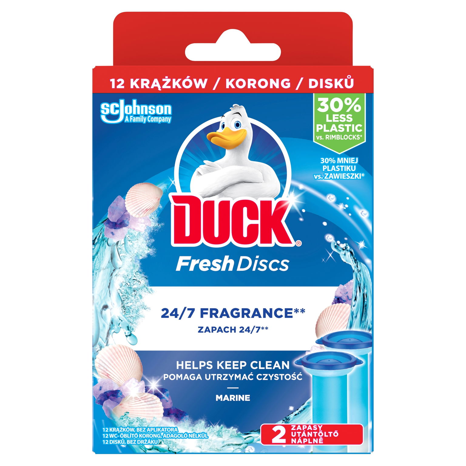 Duck Fresh Discs Marine Zásoba Gélových Krúžkov Na Wc 2 Ks