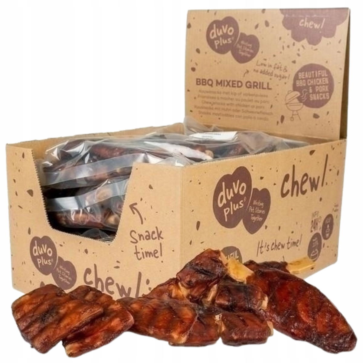 Duvo+ Chew! Pochúťka Mäsové filé Sušené Bbq Grill Mix 20ks