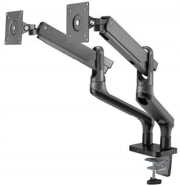 Dvojitý Stolový Držiak Pre Monitor 2xLCD 2xUSB
