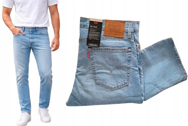 džínsové nohavice Levi's 511 Slim W34 L32 34x32 modré Premium