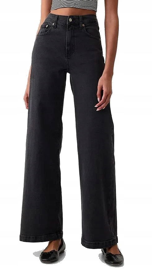 džínsy Gap Stride High Rise Wide Saville/Washed