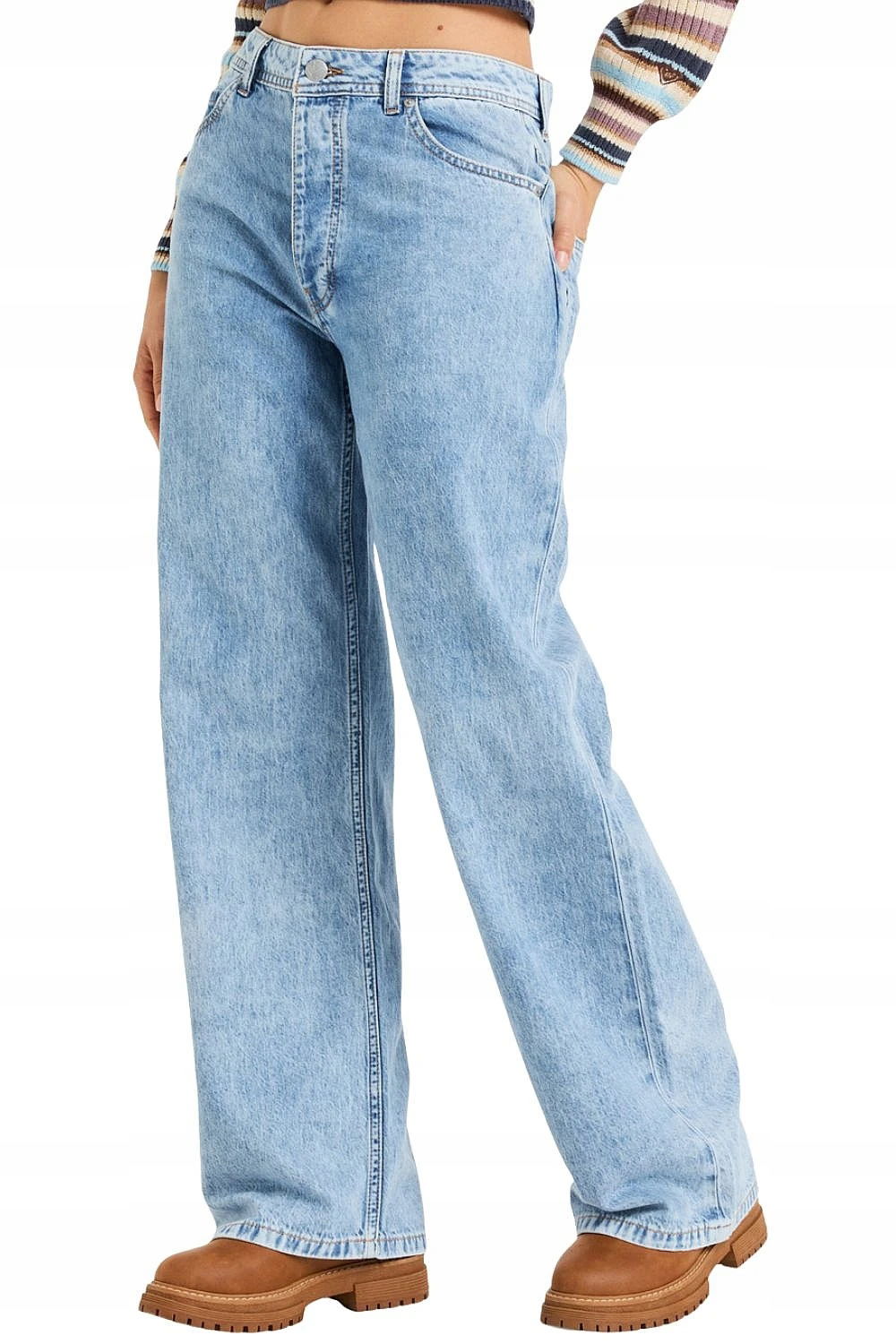džínsy Roxy Milla Wide Leg Regular BSBW/Beau