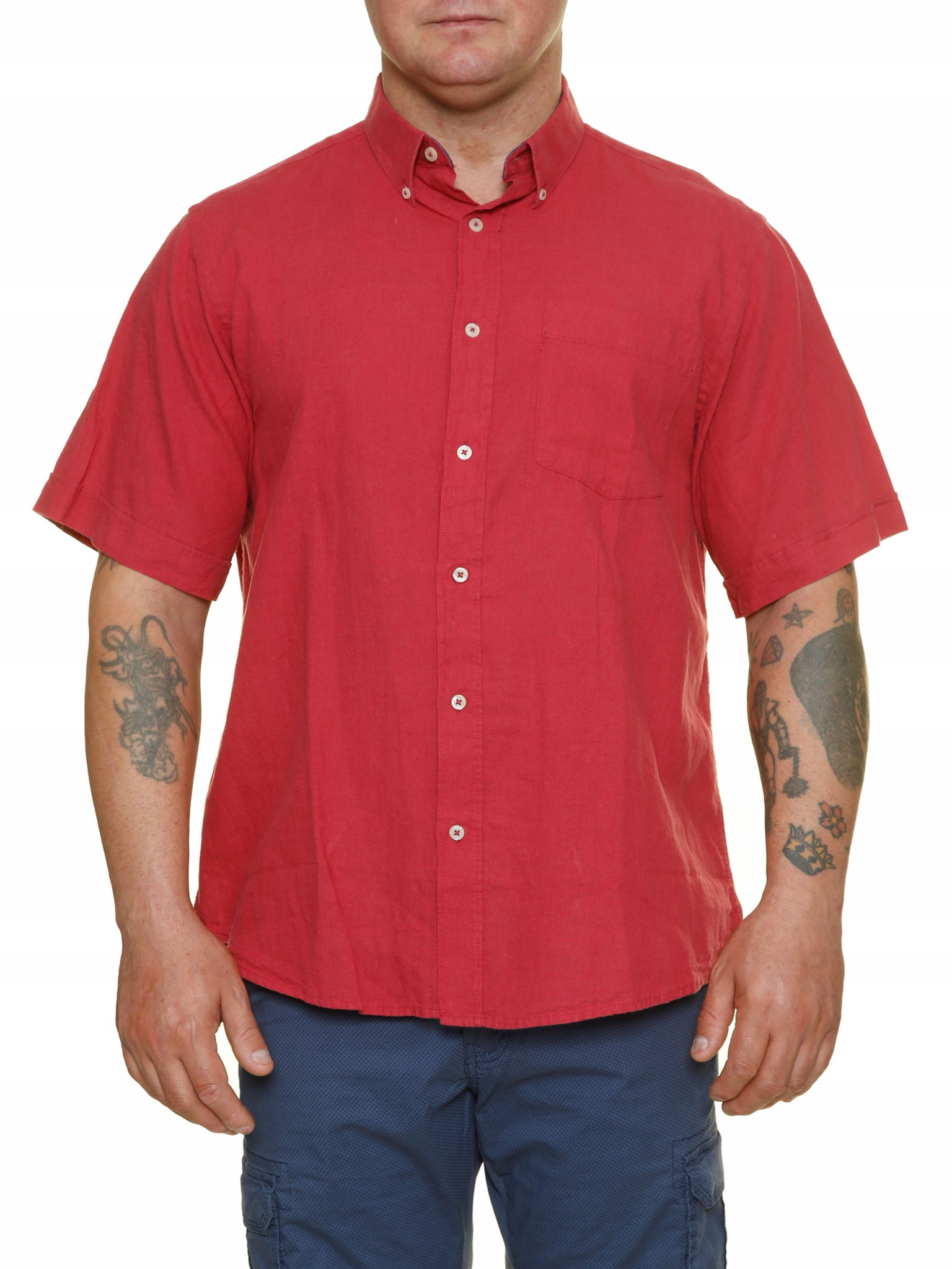 Easy Veľké Rozmery Ľanová Košeľa 4XL 150 cm