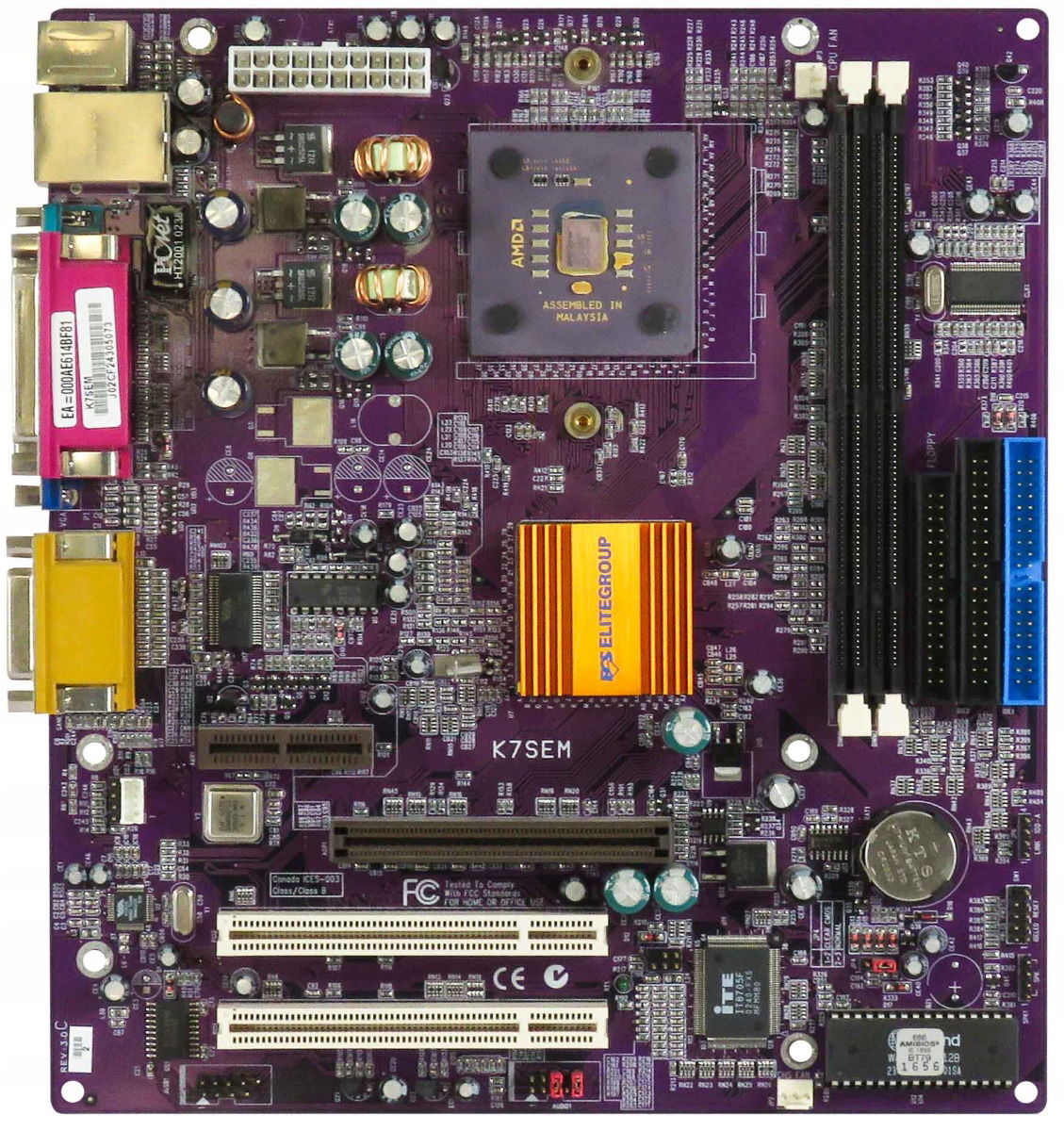 Ecs K7SEM Amd Duron D850AUT1B 850MHz 2x Sdram