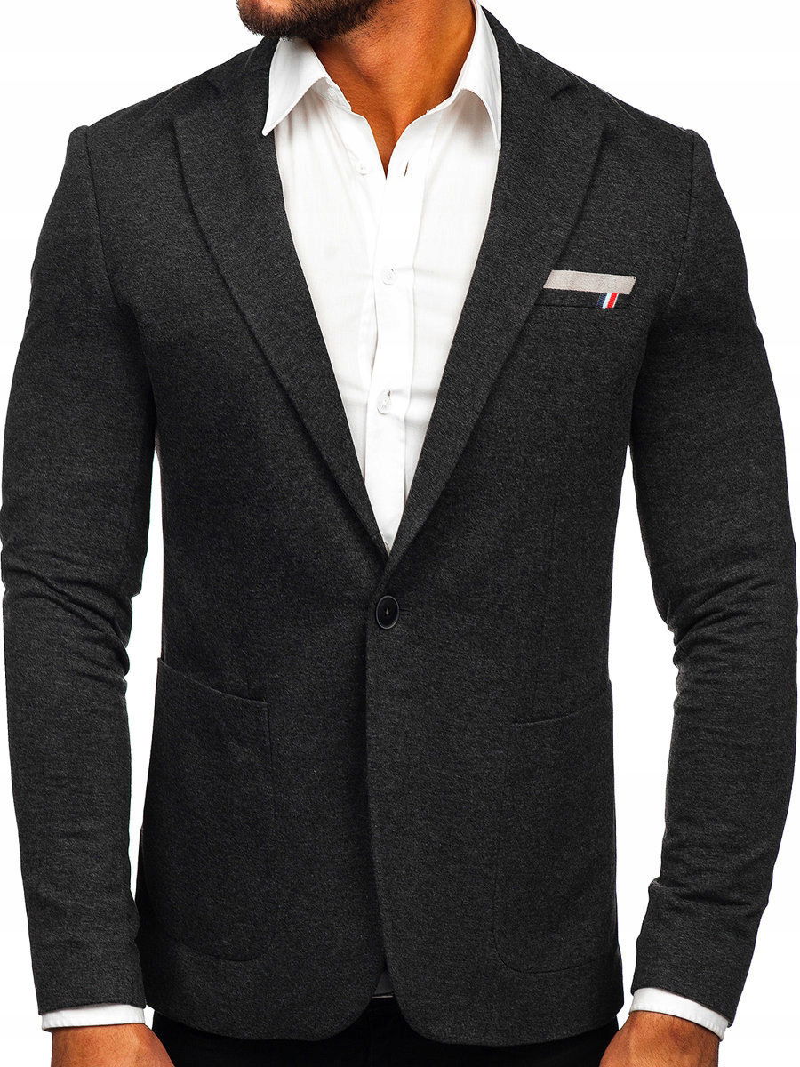 Elegantné Sako Grafitové 1652 DENLEY_2XL/56