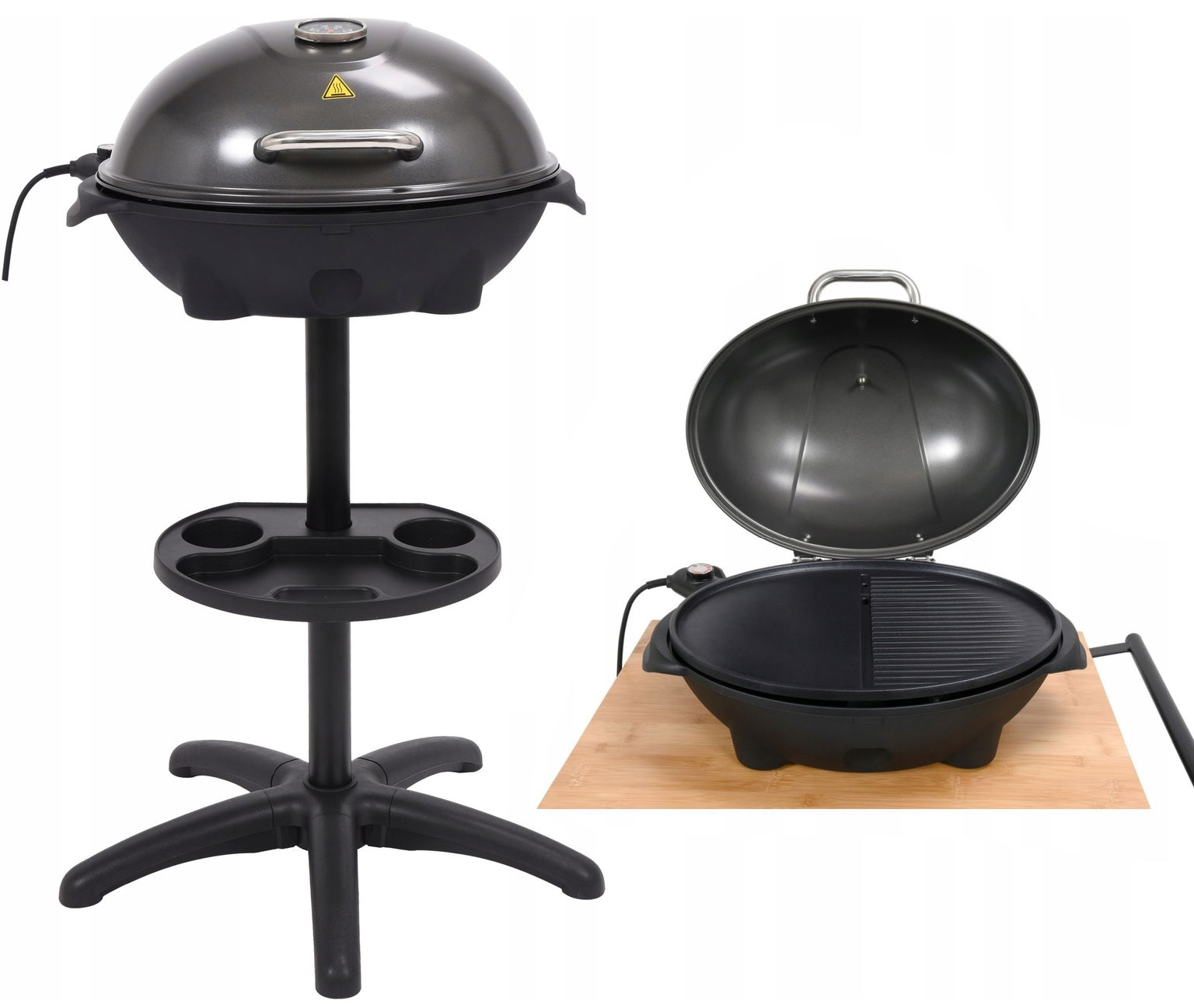 Elektrický Gril 2400W Záhradný Balkónový, Stolový, Ukazovateľ Teploty