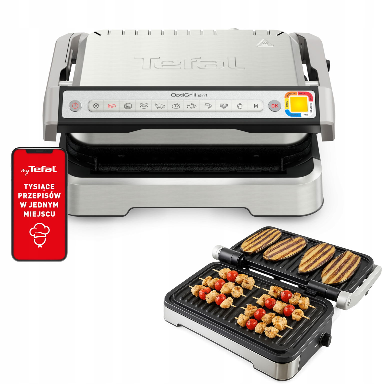 Elektrický gril Tefal Optigrill 2v1 GC772D30
