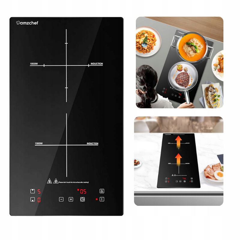 Elektrický Sporák Amzchef IRC119 Indukčná Dvojplatnička 3300 W