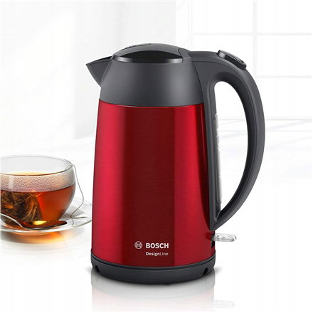 Elektrický varič Bosch DesignLine TWK3P424 2400W 1,7L červený