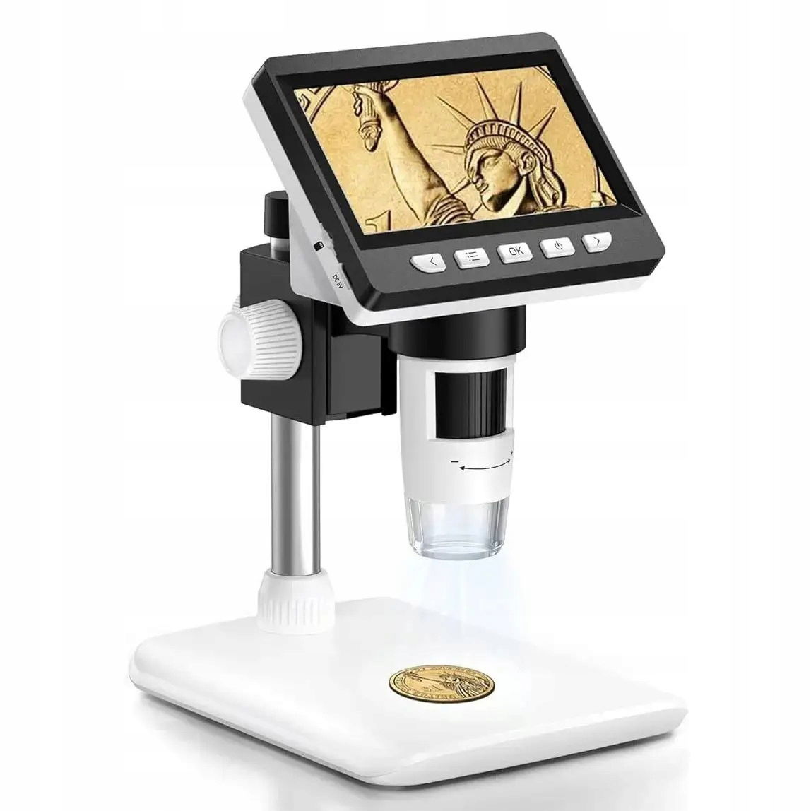Elektronický Usb mikroskop s LCD displejom a zoomom 50-1000x