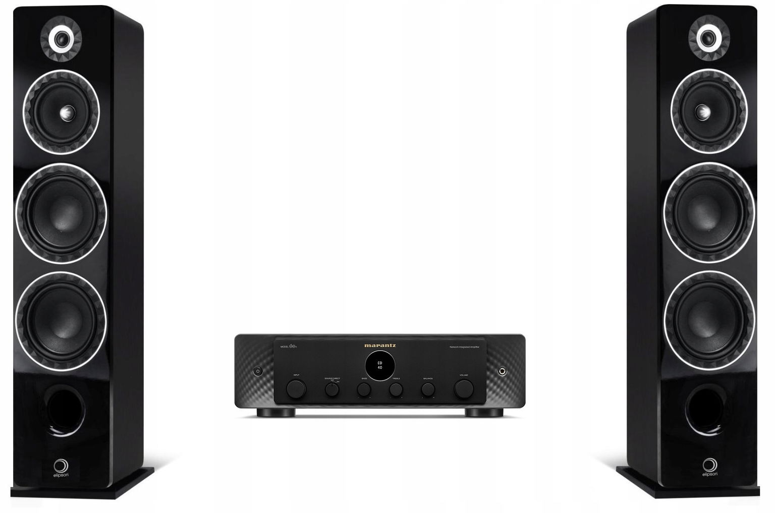 Elipson Prestige Chlap 24F Čierny Marantz Model 60N Výkonný Štýlový Stereo