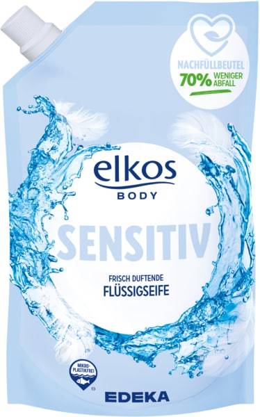 Elkos Sensitive parfumované tekuté mydlo náhradná náplň 750 ml