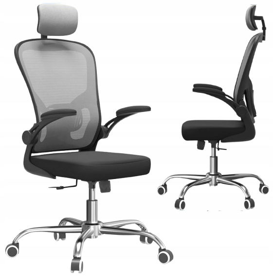 Ergonomické Otočné Kancelárske Kreslo Spin Sivé