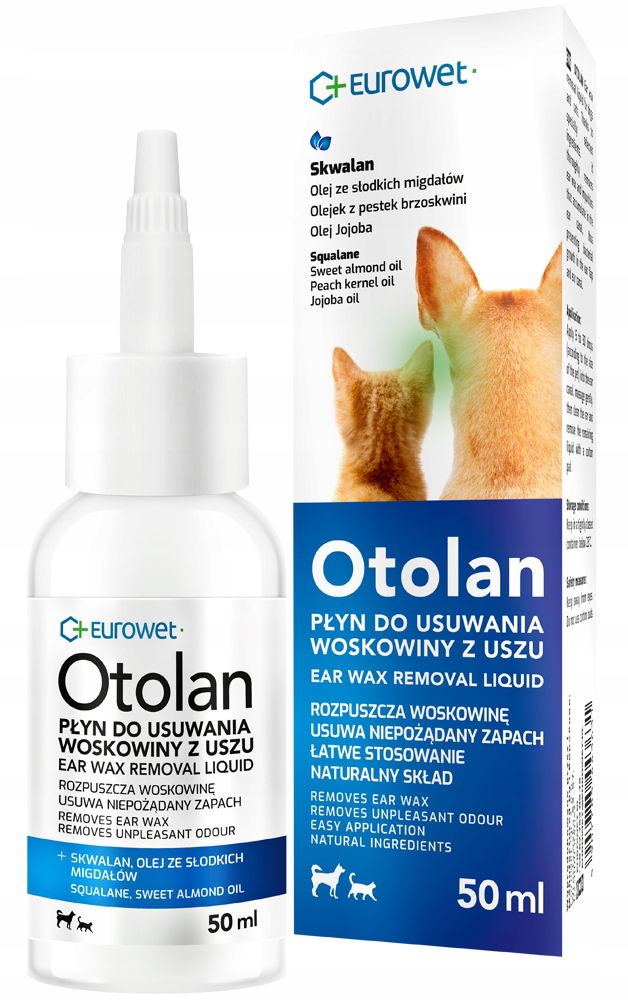 Eurowet Otolan 50 ml Tekutina do uší Odstránenie ušného mazu pre psa a mačku