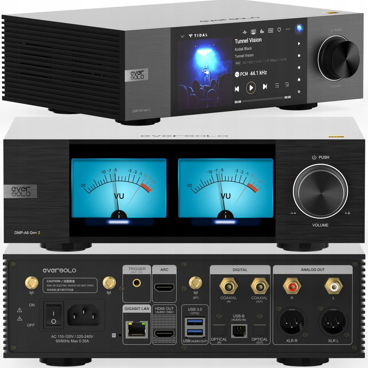 EverSolo DMP-A6 gen2 Sieťový Prehrávač Xlr Mqa Hdmi Dsd Xmos Eos Tidal