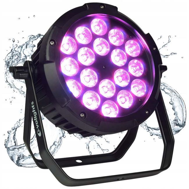Evolights Glaze Par IP65 vonkajší Led reflektor, scénické osvetlenie