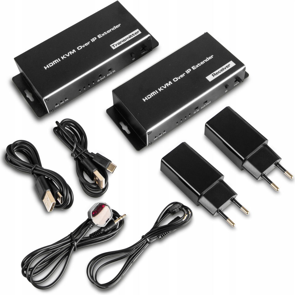 Extender Hdmi 2.0 Lan Kvm 2xUSB RJ45 180M Ethernet