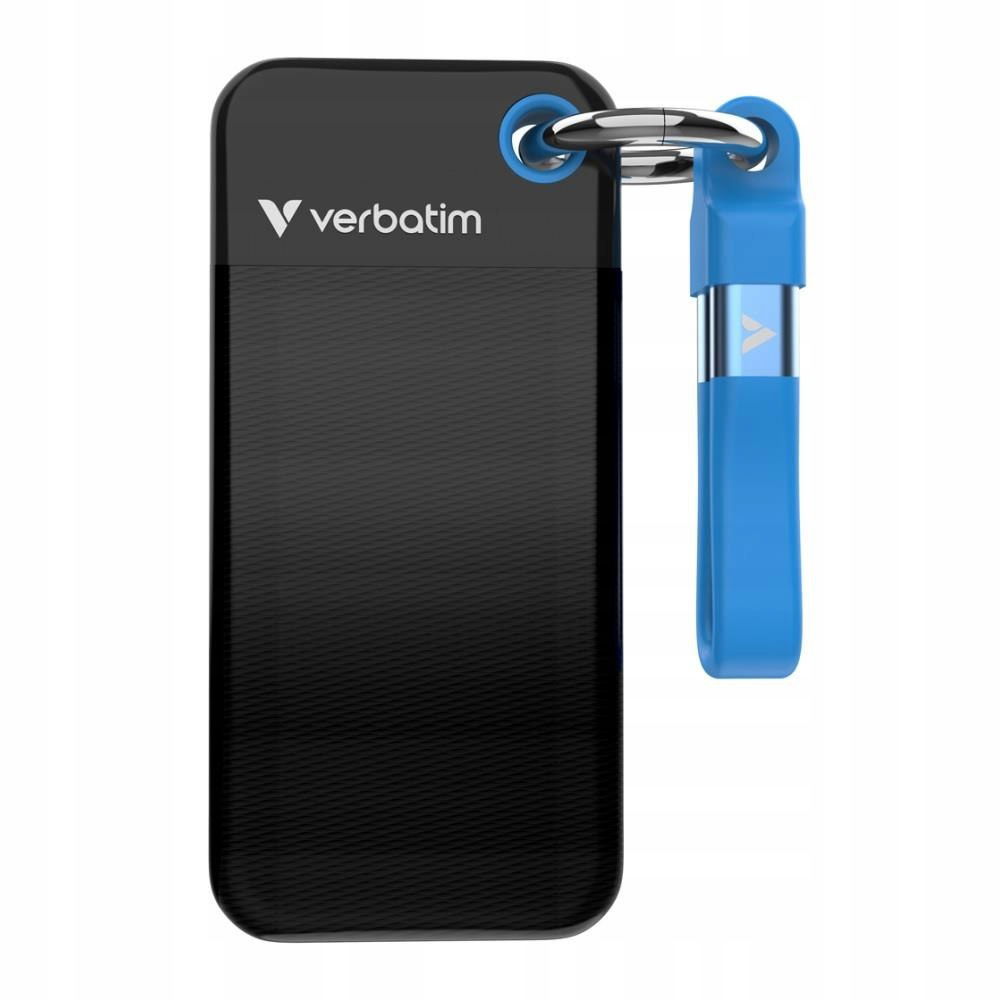 Externý Ssd disk Verbatim Pocket Ssd 2TB Usb-c 3.2 Gen 2 čierny/modrý