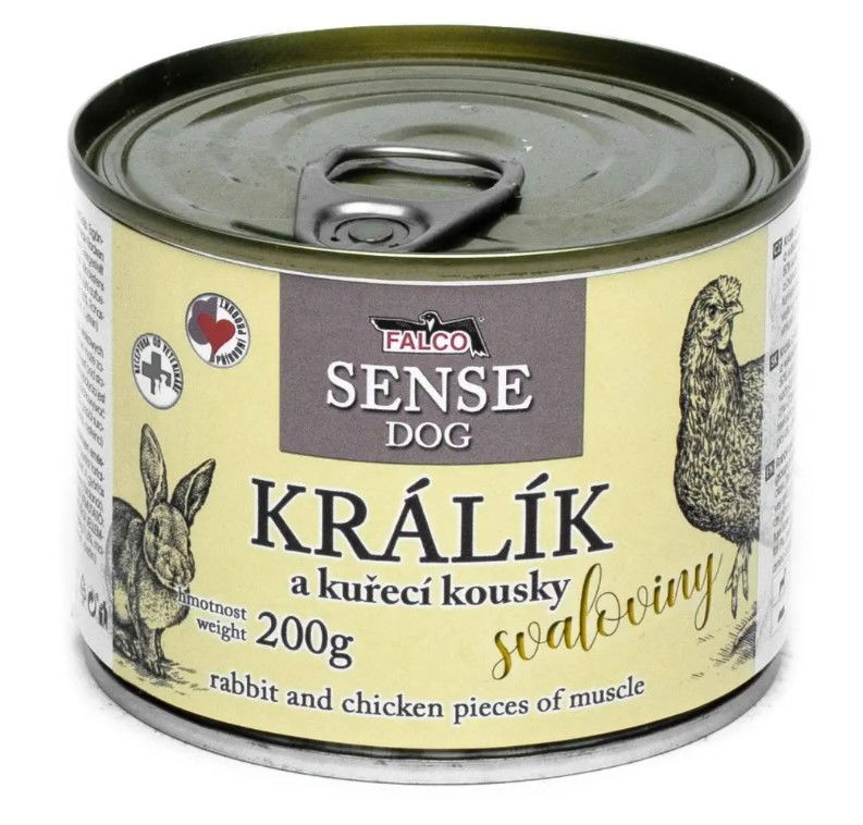 Falco Sense Dog králik a kuracie 6×200 g