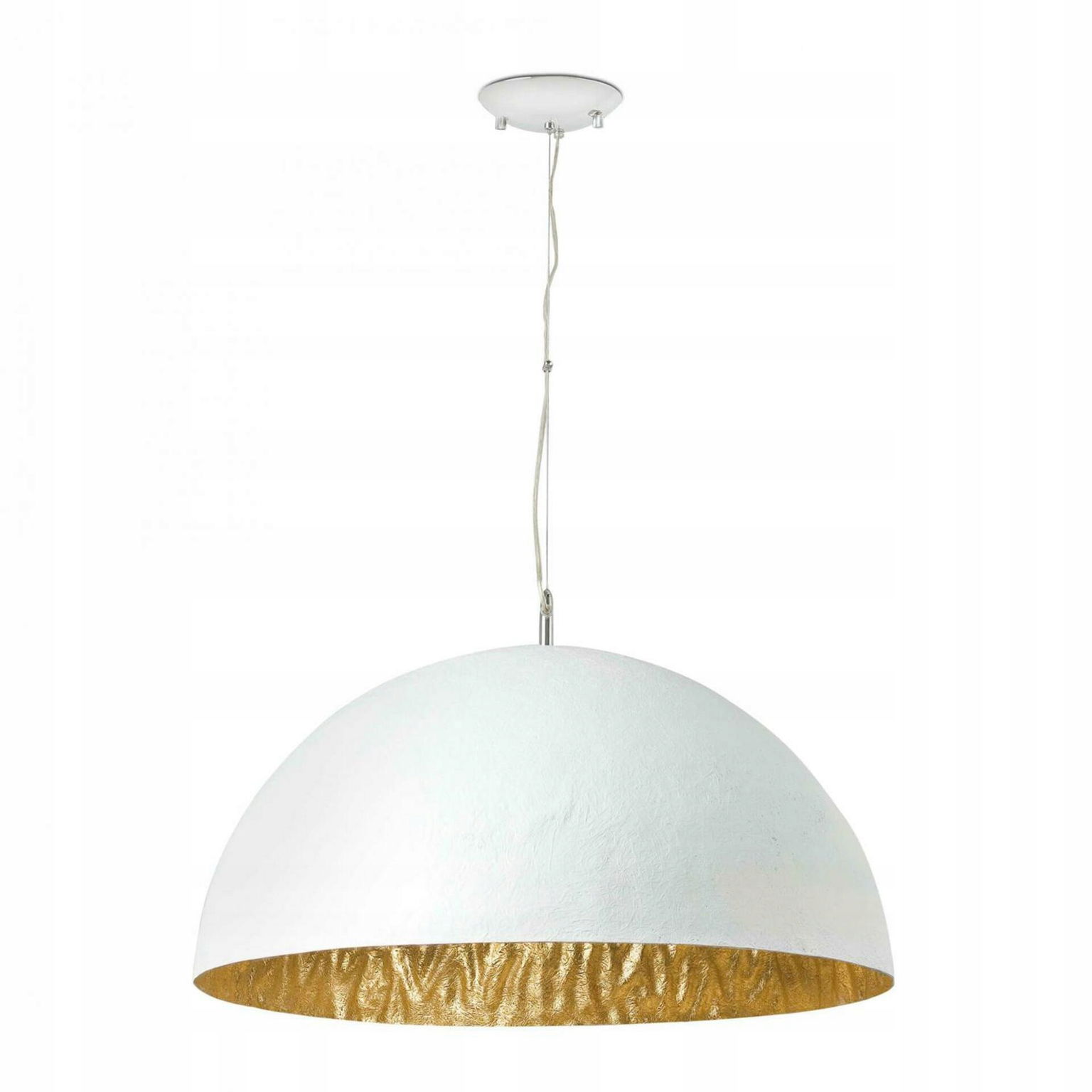Faro Magma závesné svietidlo 70 cm, biele a zlaté, E27, moderný design