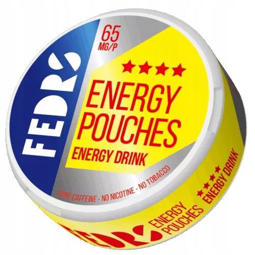 Fedrs Kofeínové vrecúška Snusy z kofeínu Energetické Príchuť Energetik 130 mg