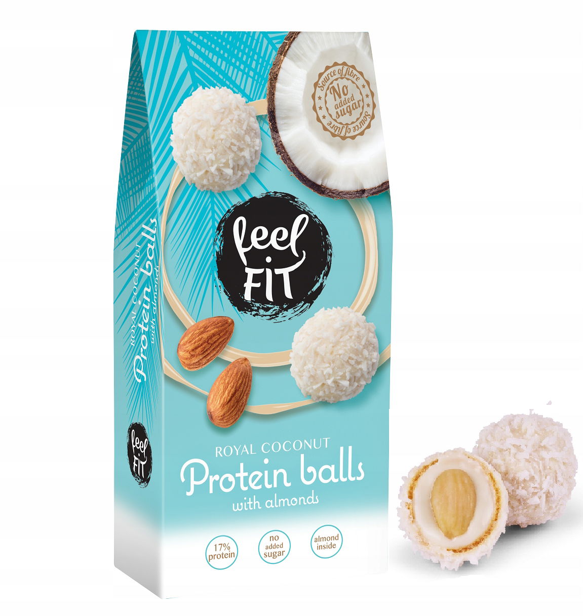 Feel Fit Kokosové proteínové guličky 63 g, pralinky, fit, sladkosti bez cukru
