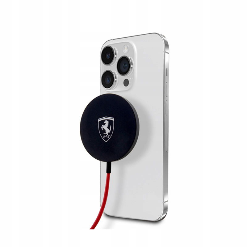 Ferrari MagSafe Shield Logo Nabíjačka MagSafe 15W (čierna)