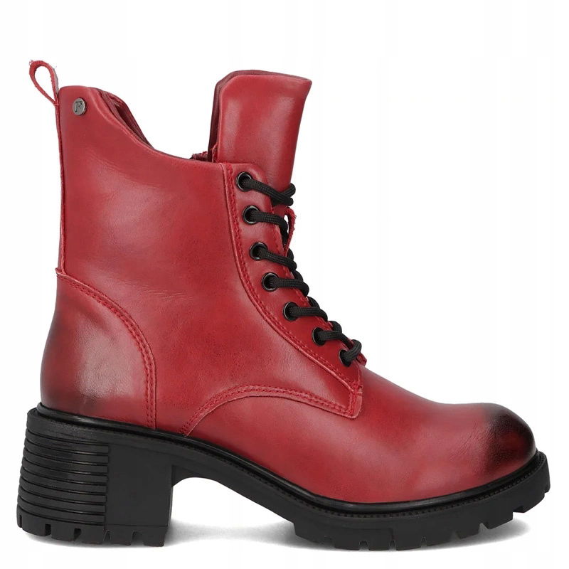 Filippo Dámske kožené zateplené čižmy červené DBT6501-25-RD veľ.37