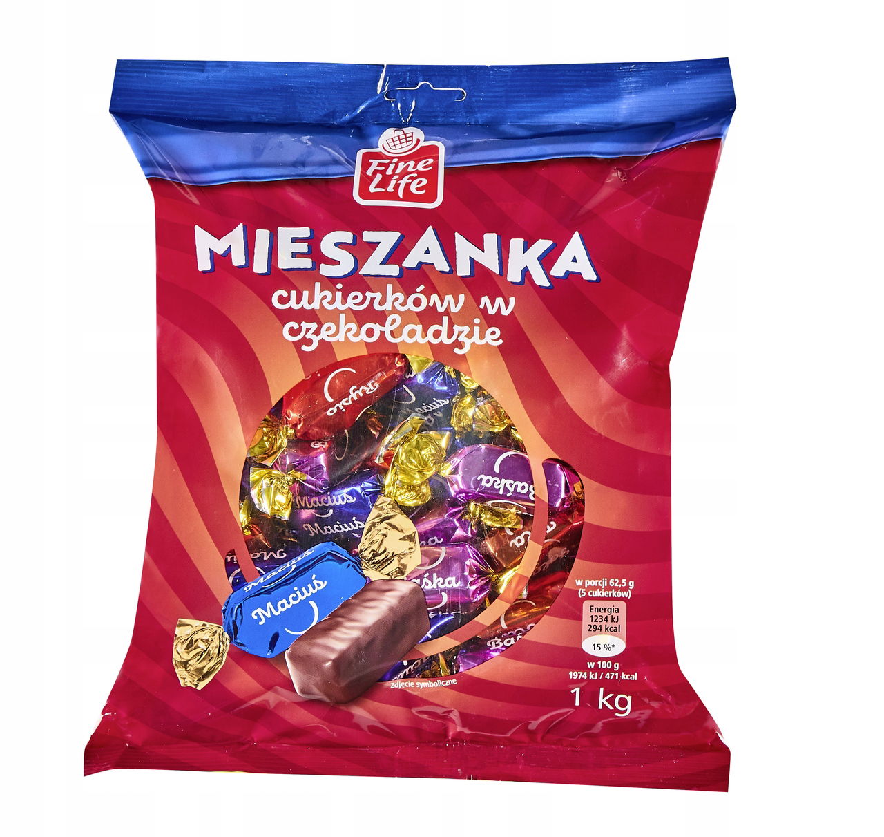 Fine Life Zmes cukríkov v čokoláde 1 kg