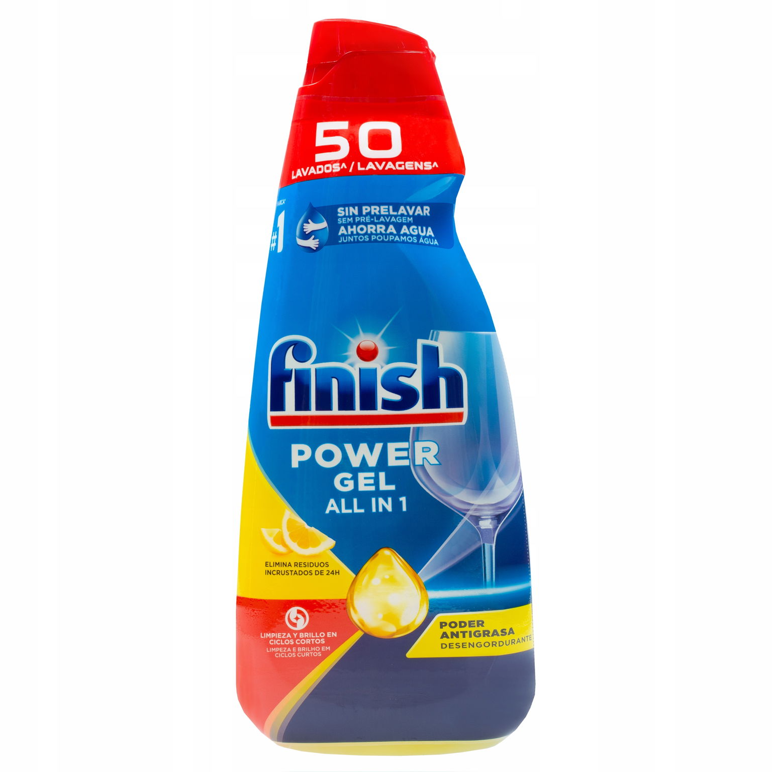 Finish All-in-1 Power Max Gél do umývačky riadu Lemon 1l