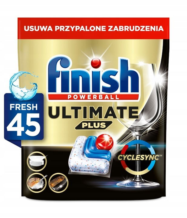 Finish Powerball Ultimate Plus kapsule do umývačky riadu Vôňa Fresh 45 Kusov