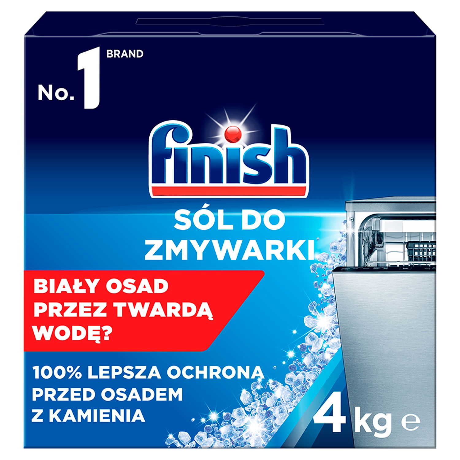 Finish Soľ do umývačky riadu Zmäkčuje vodu Ochrana pred usadeninami z kameňa 4 kg