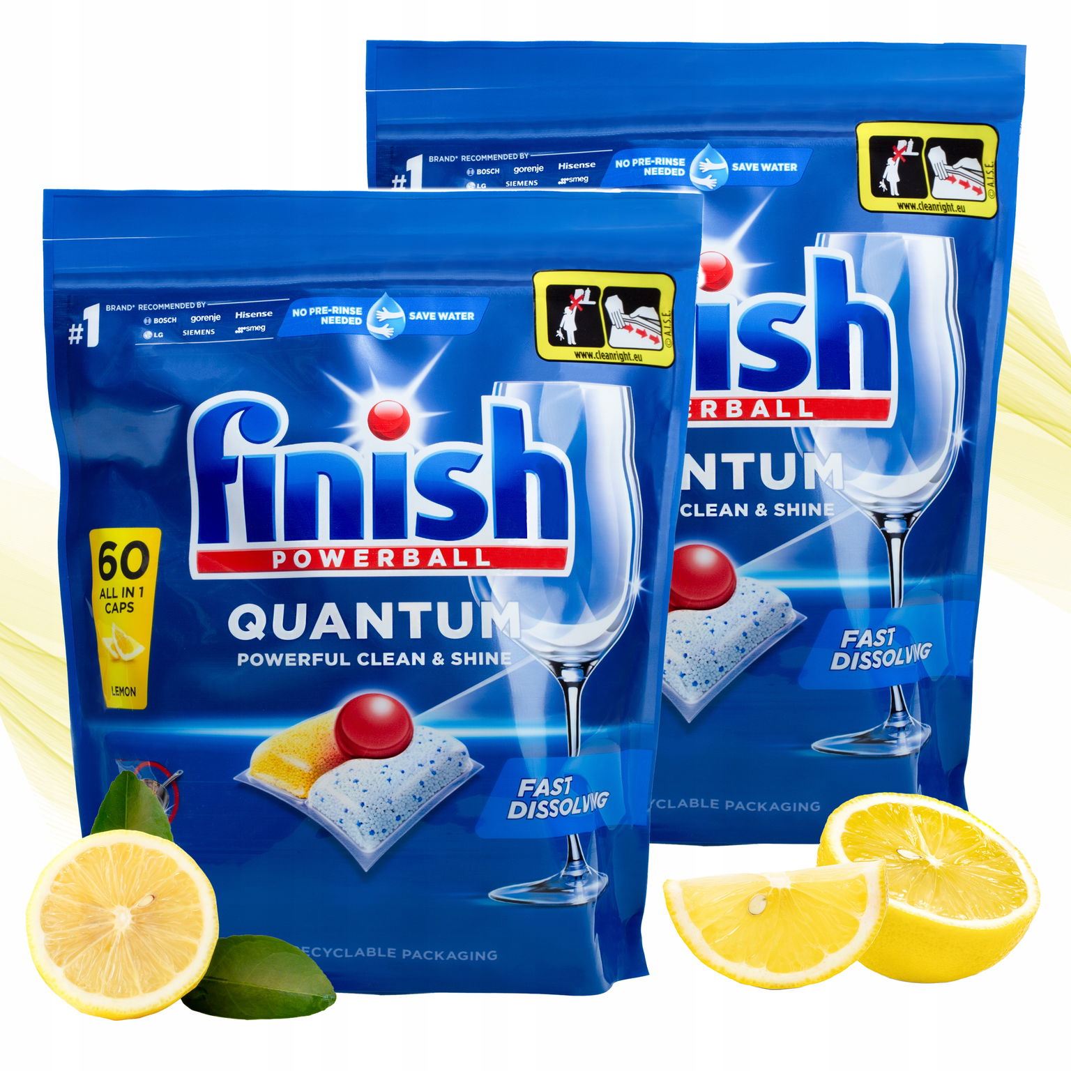 Finish Tablety do umývačky riadu Quantum Max Lemon 120ks