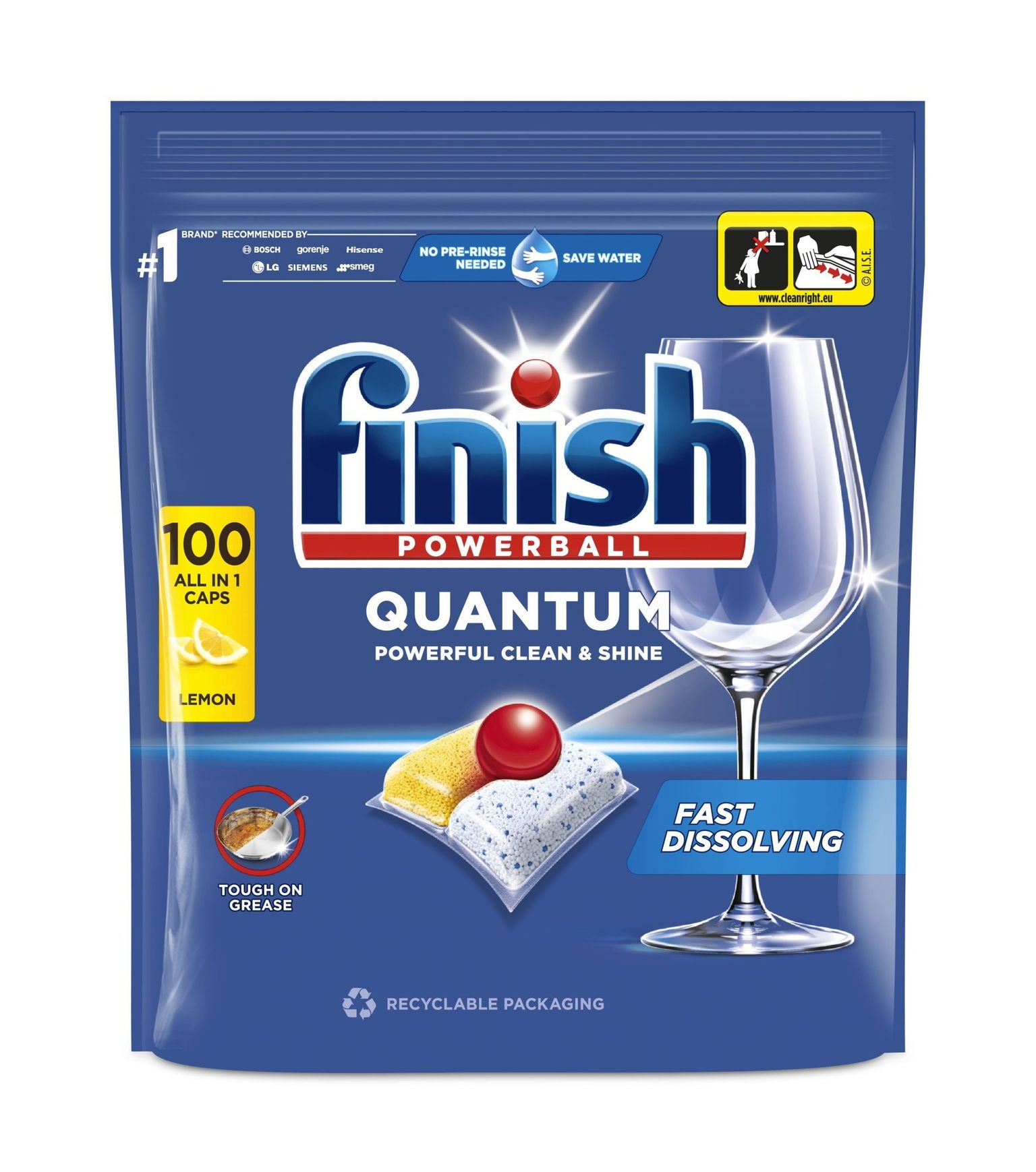 Finish tabs Quantum 100ks Lemon