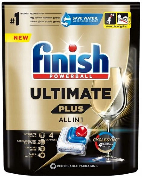 Finish Ultimate Plus All in One kapsule do umývačky riadu 4 ks