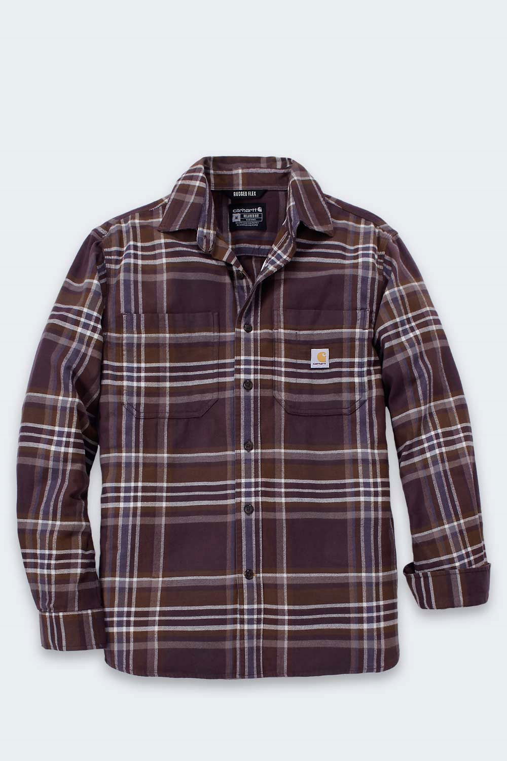 Flanelová košeľa Carhartt Midweight Pleid Sepia
