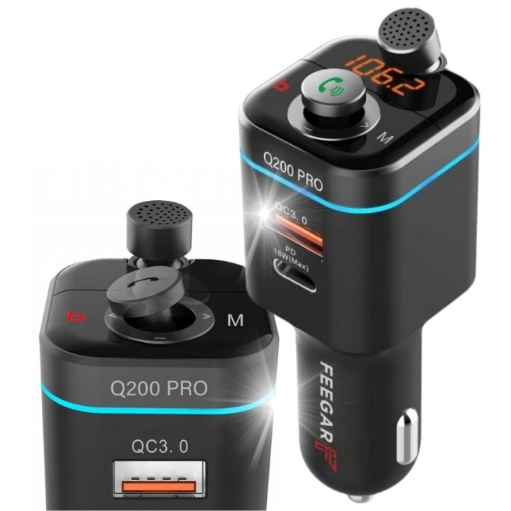 Fm vysielač Feegar Q300 Bt handsfree súprava
