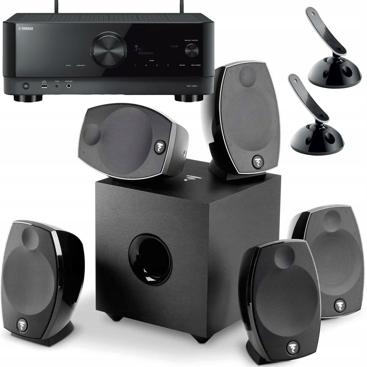 Focal Sib Evo 5.1 Sada Reproduktorov Kina 5.1 Eisa Yamaha RX-V6A