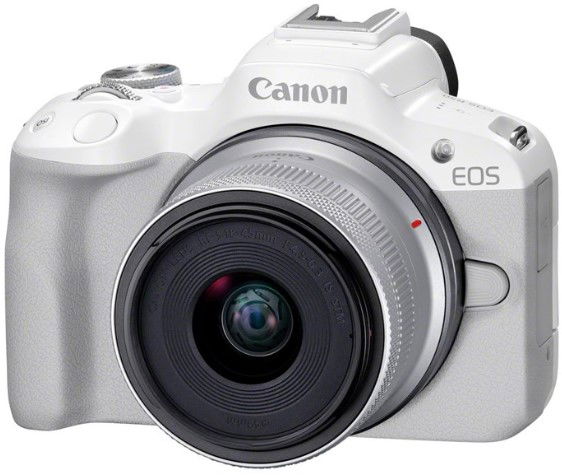 Fotoaparát Canon Eos R50 Rf-s 18-45 Is Stm telo biely objektív