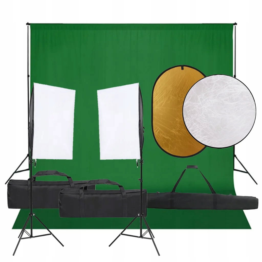 Fotografický štúdiový set 40x60 cm, čierny/zelený, 5500 K