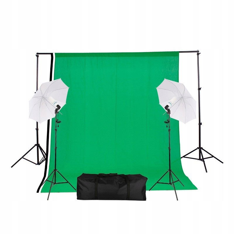 Fotostudio Set 2x dáždnik, 3x plátno