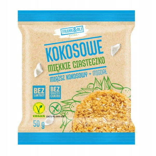 Frank&Oli Mäkké kokosové sušienky s mandľami 50 g