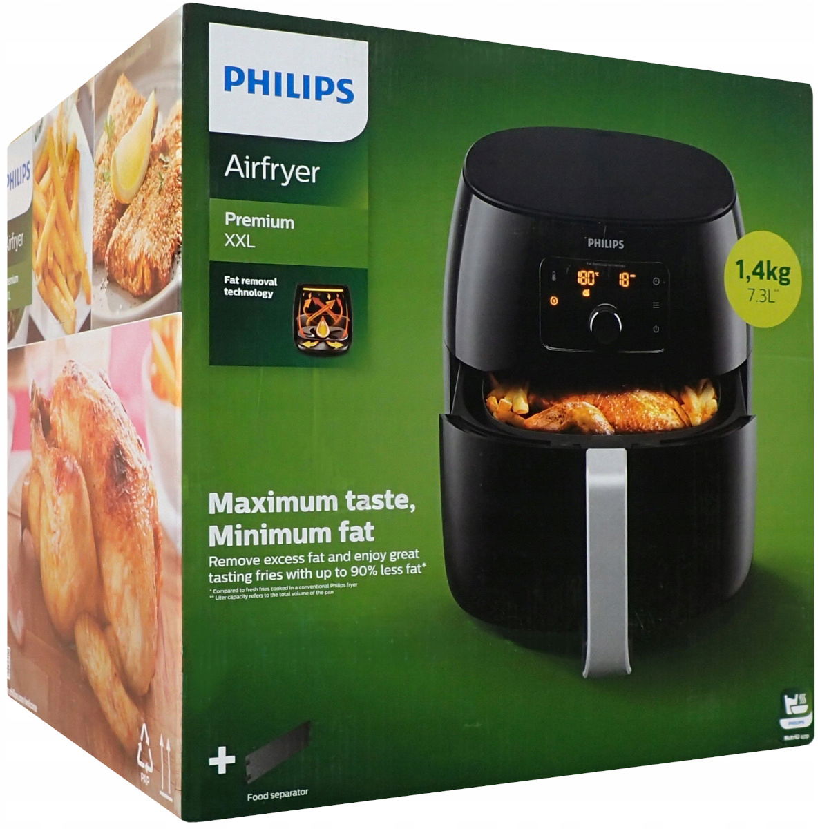 Fritéza bez tuku Philips HD9762/90 AirFryer 2225 W