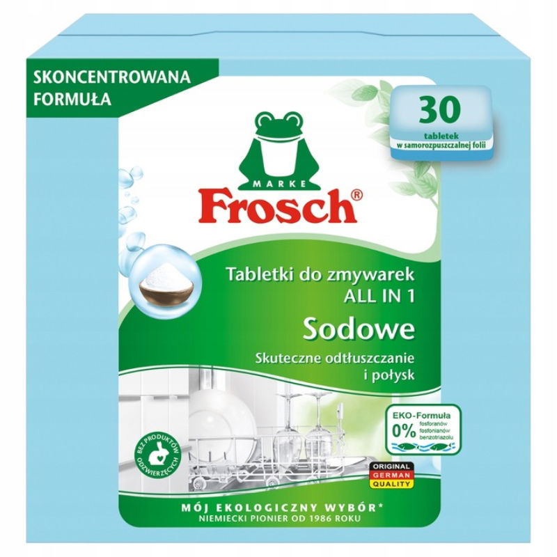 Frosch All In One Tablety do umývačiek riadu sodíkové 30 kusov